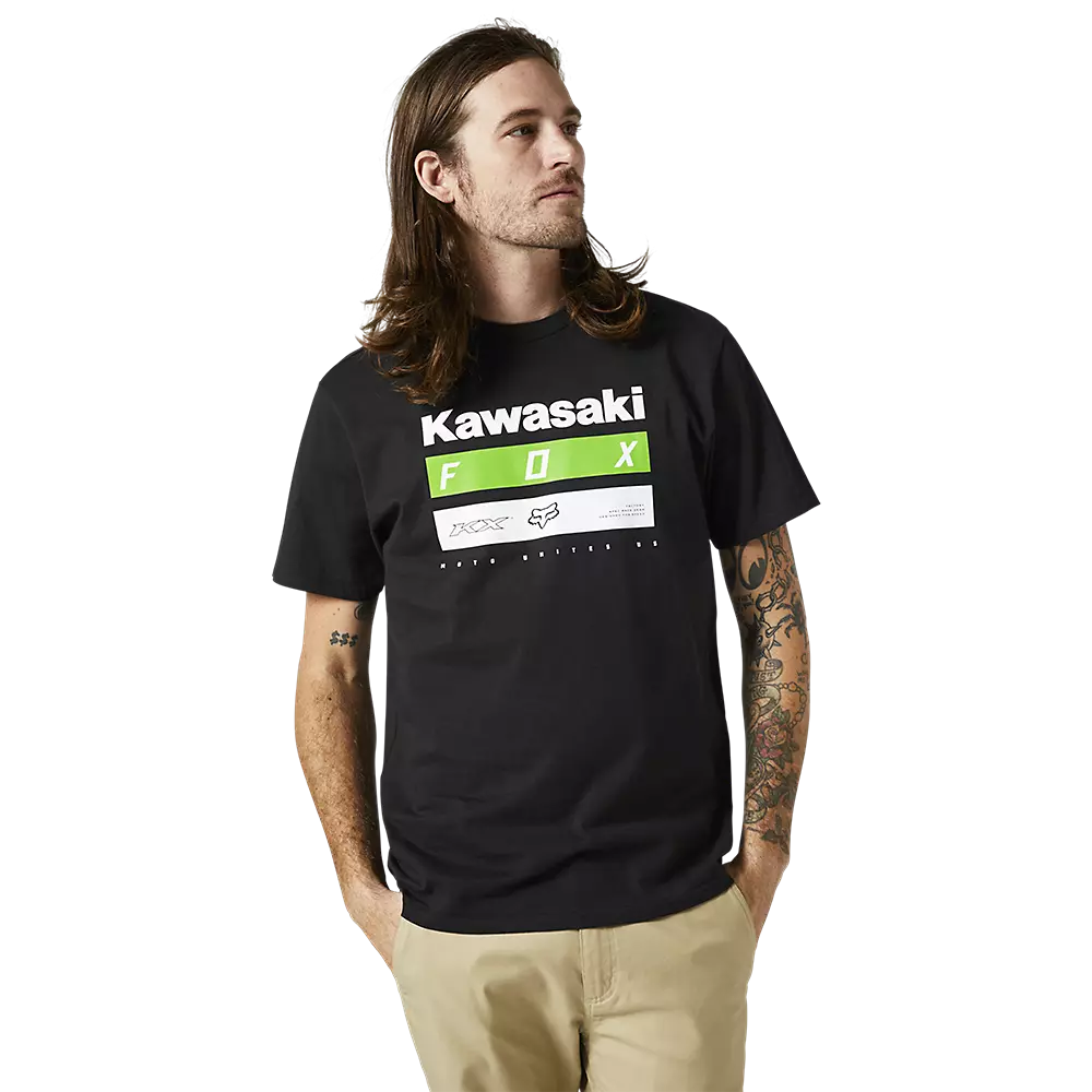 FOXRACING T-Shirt Premium Kawasaki Stripes 3 FOXRACING T-Shirt Premium Kawasaki Stripes