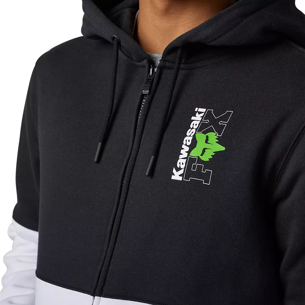 FOXRACING Sweat à Capuche Zippé Fox X Kawi 6 FOXRACING Sweat à Capuche Zippé Fox X Kawi – Image 4